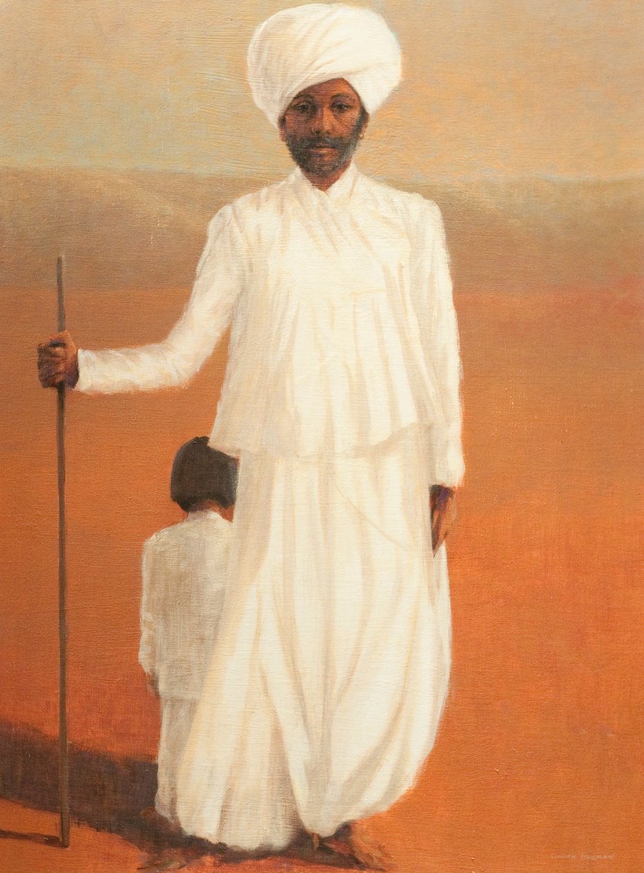 मैन एंड चाइल्ड II, 2010 (कैनवास पर एक्रिलिक) द्वारा लिंकन सेलिगमैन