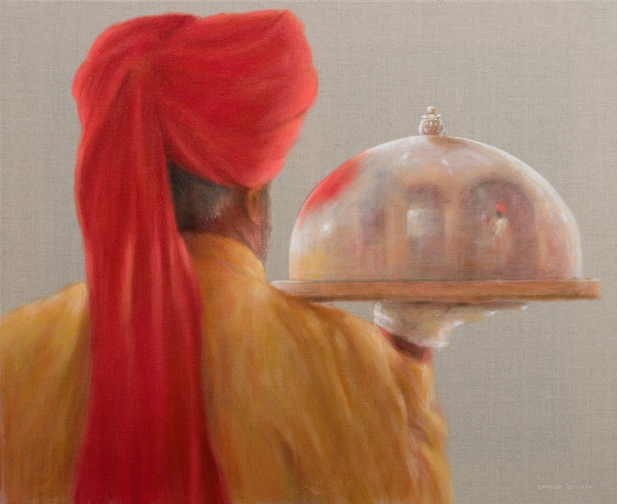 वेटर, रामबाग पैलेस, 2010 (कैनवास पर एक्रिलिक) द्वारा लिंकन सेलिगमैन