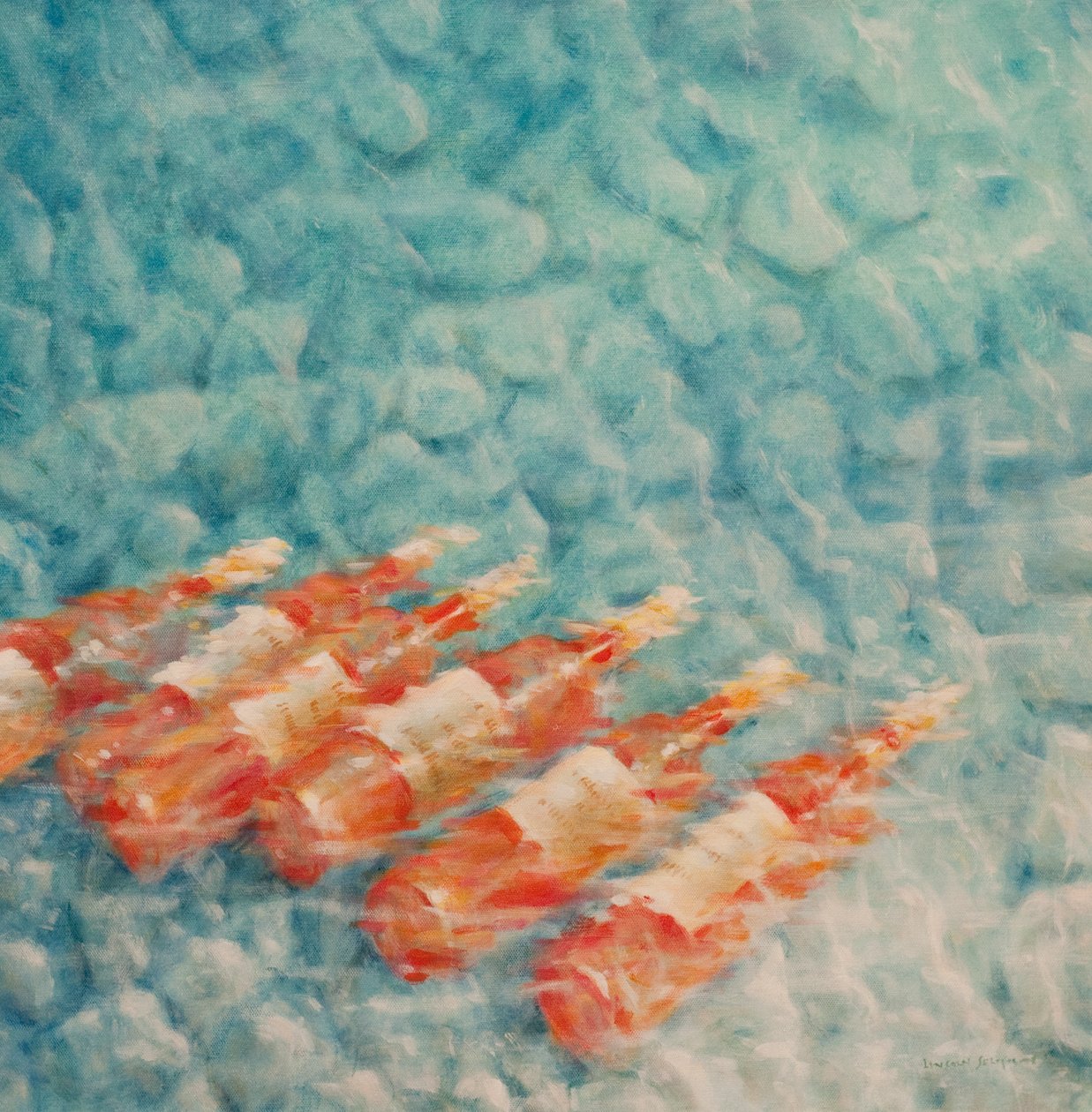 वाइन कूलिंग, 2010 (कैनवास पर एक्रिलिक) द्वारा लिंकन सेलिगमैन