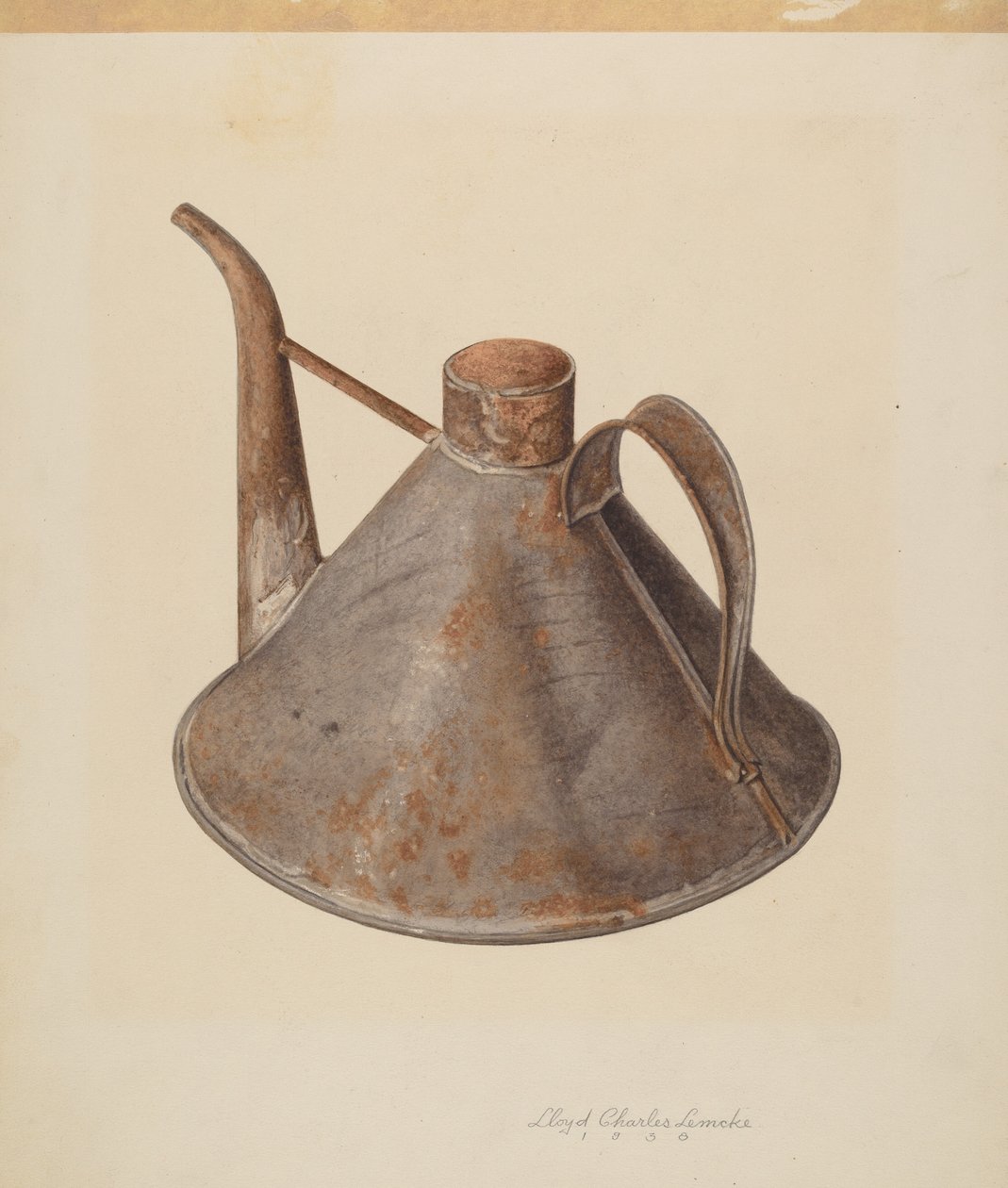 टोंटीदार तेल कर सकते हैं, c. 1938. द्वारा लॉयड चार्ल्स लेम्के