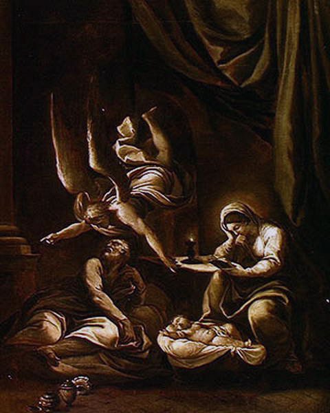 द एंजल अपीयरिंग टू जोसेफ द्वारा Lodovico Carracci