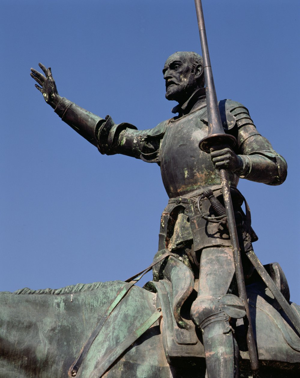 डॉन क्विक्सोट, स्मारक से मिगुएल डी ग्रीवांट्स (1547-1616) 1927 (कांस्य) (विस्तार) द्वारा लोरेंज़ो कौलाटुत वलेरा