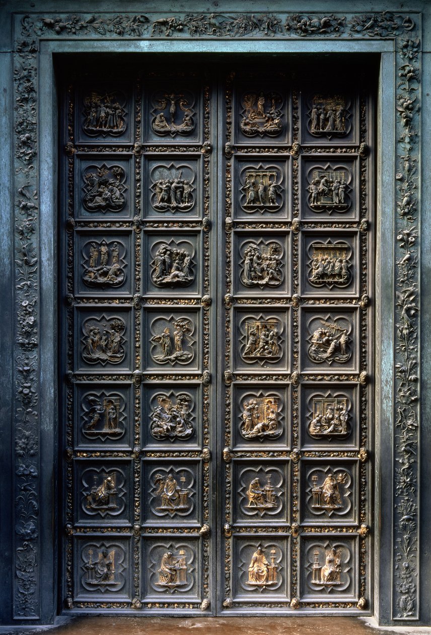 सैन जियोवानी के बैपटिस्टी के उत्तर दरवाजे, 1403-24 (कांस्य) द्वारा लोरेंजो घिबरती