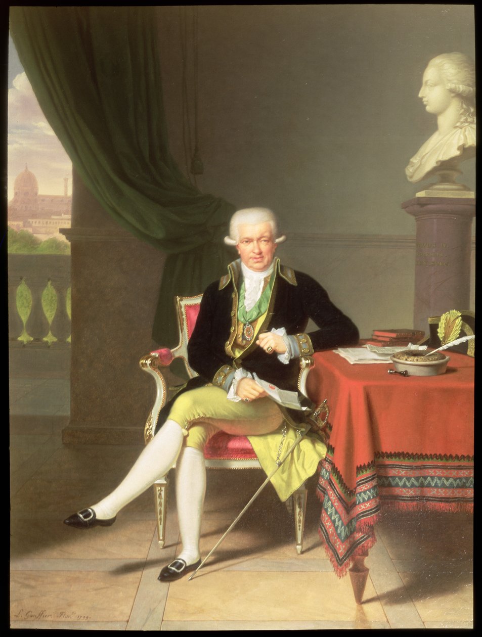 ए पोर्ट्रेट ऑफ़ जोहान क्लेज़ लैंसवर्ड (1756-1863), 1799 द्वारा लुई गॉफ़ियर