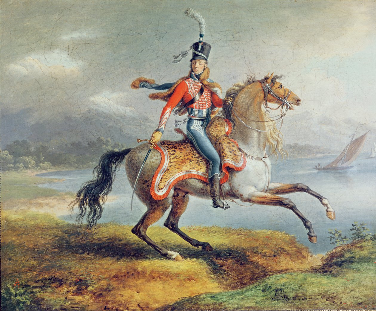 अश्वारोही स्व चित्र, 1806-08 द्वारा लुई लेज्यून