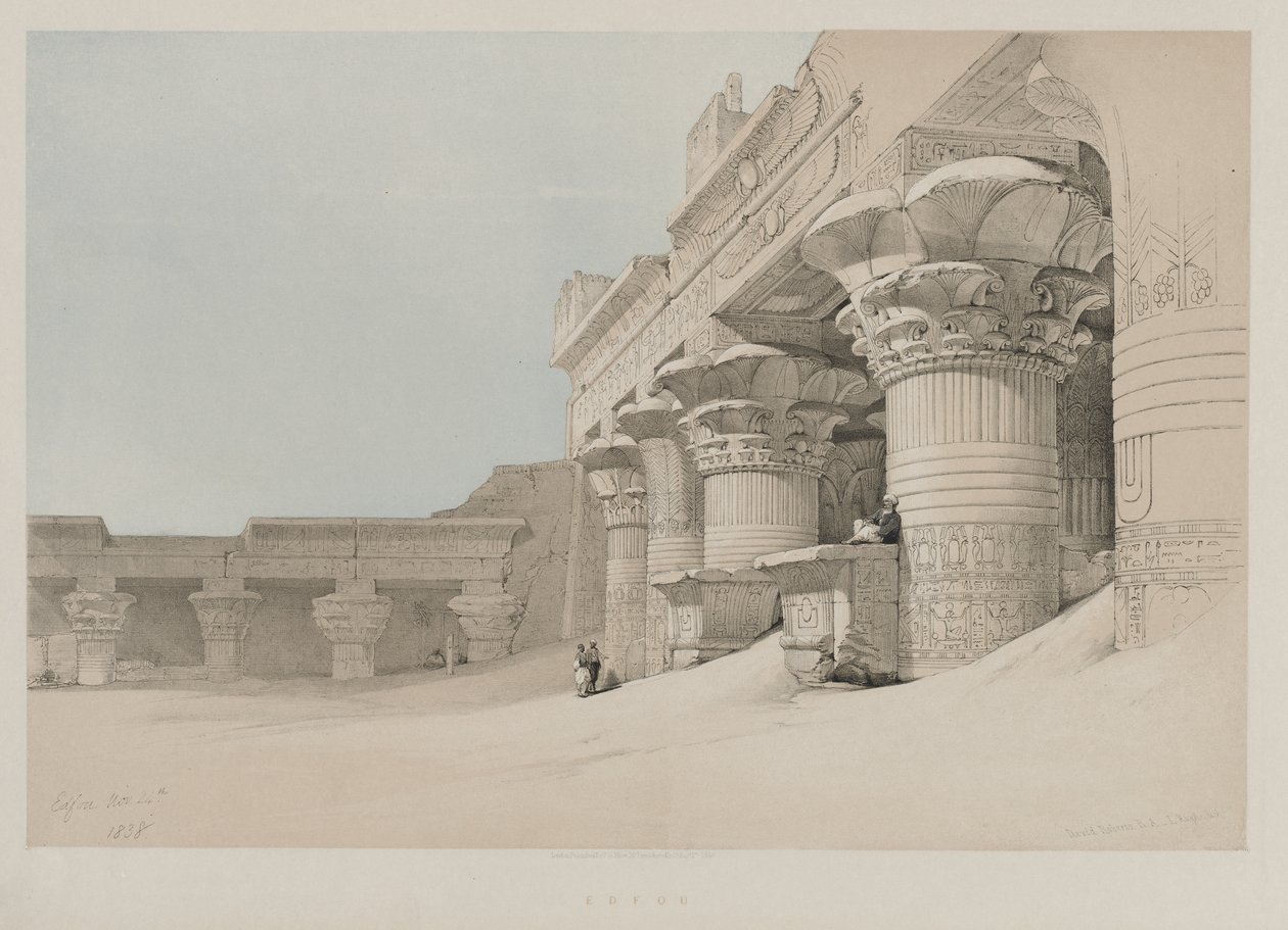 मिस्र और नूबिया, खंड II: एडफौ, 1846। द्वारा लुई हागे