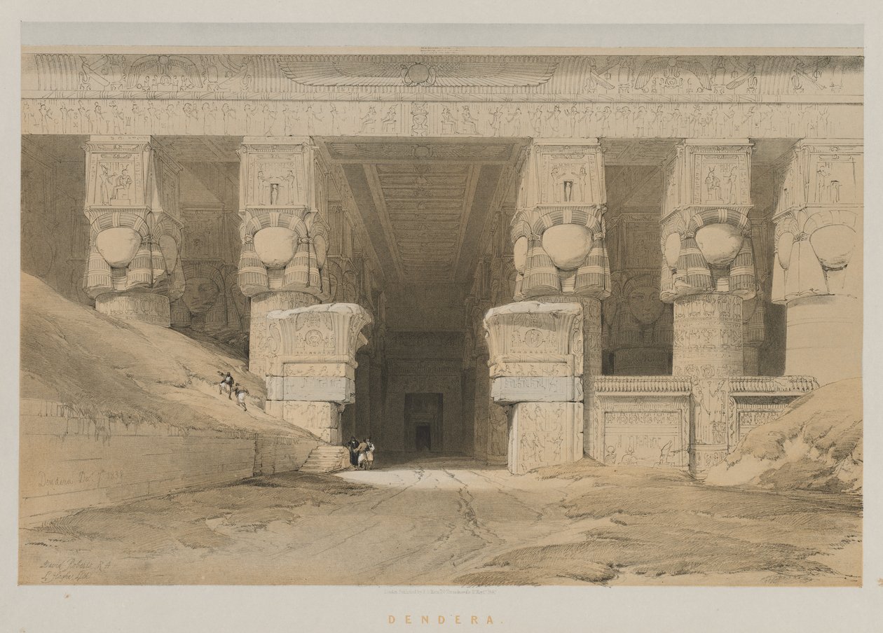 मिस्र और नूबिया, वॉल्यूम I: डेंडेरा, 1847। द्वारा लुई हागे