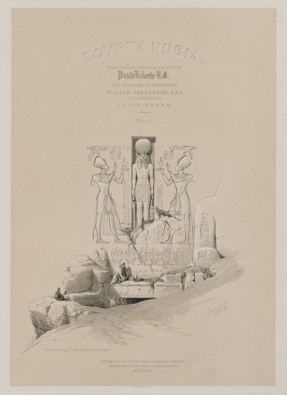 मिस्र और नूबिया, वॉल्यूम I: फ्रंटस्पिफ़ेल, 1846। द्वारा लुई हागे