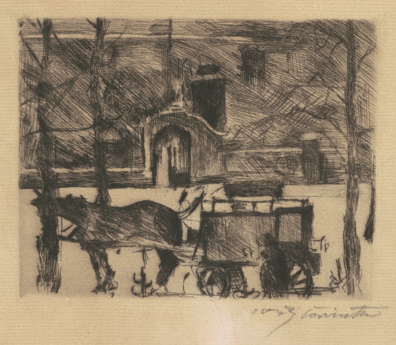 मिल्क वैगन मिल्क वैगन, 1916। द्वारा लोविस कोरिंथ