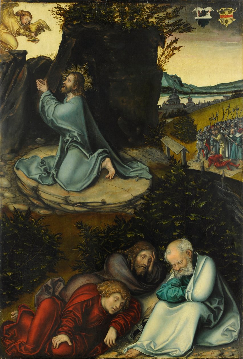 जैतून के पहाड़ पर Gethsemane - मसीह के बगीचे द्वारा लुकास क्रैंक द एल्डर