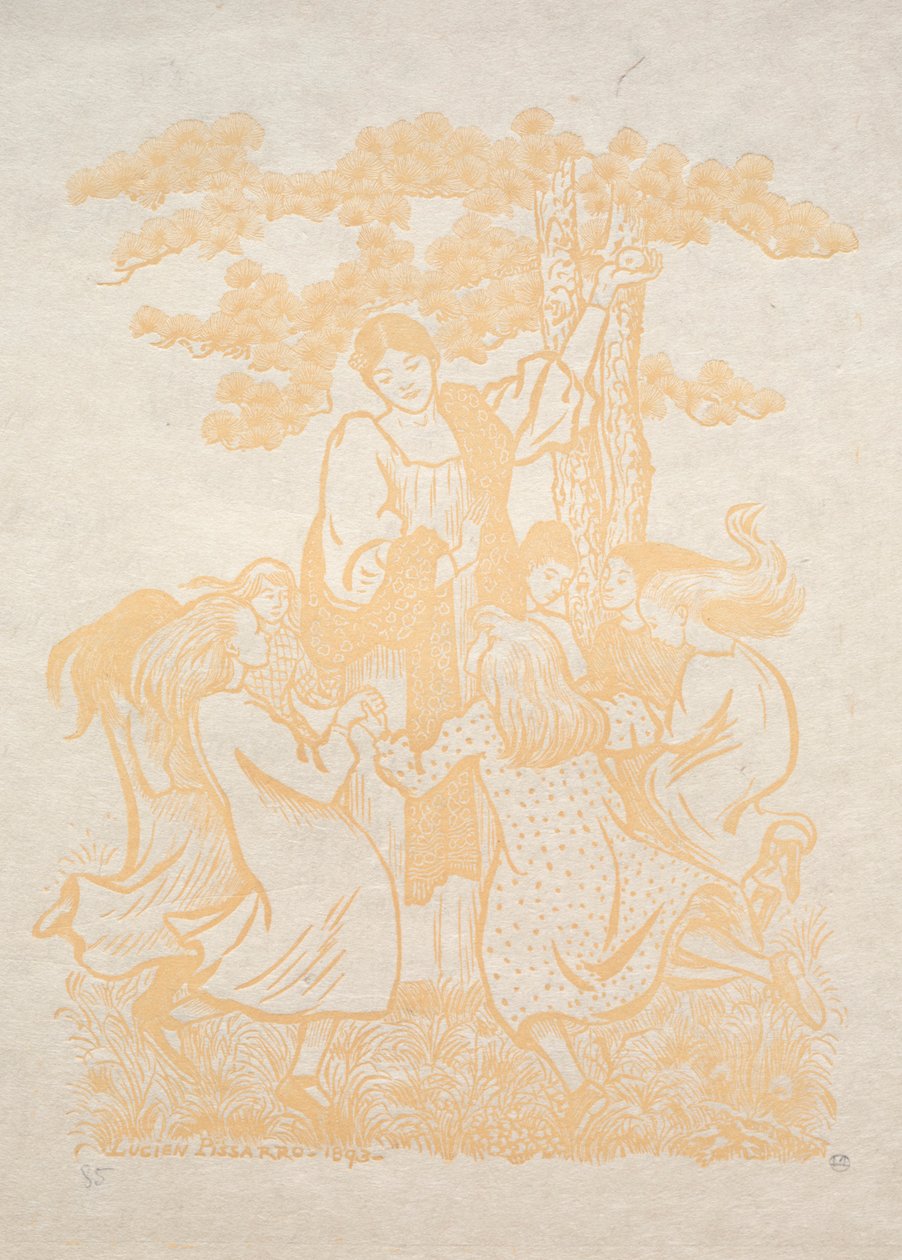 चित्रण 25: ला रोंडे, 1893। द्वारा लुसिएन पिसारो