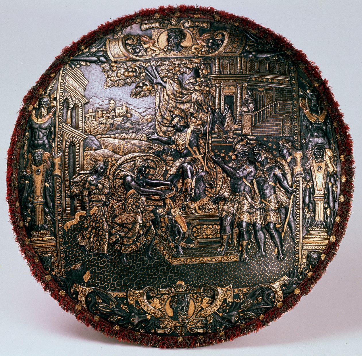 परेड शील्ड, c1580। द्वारा लुसियो पिकिनिनो