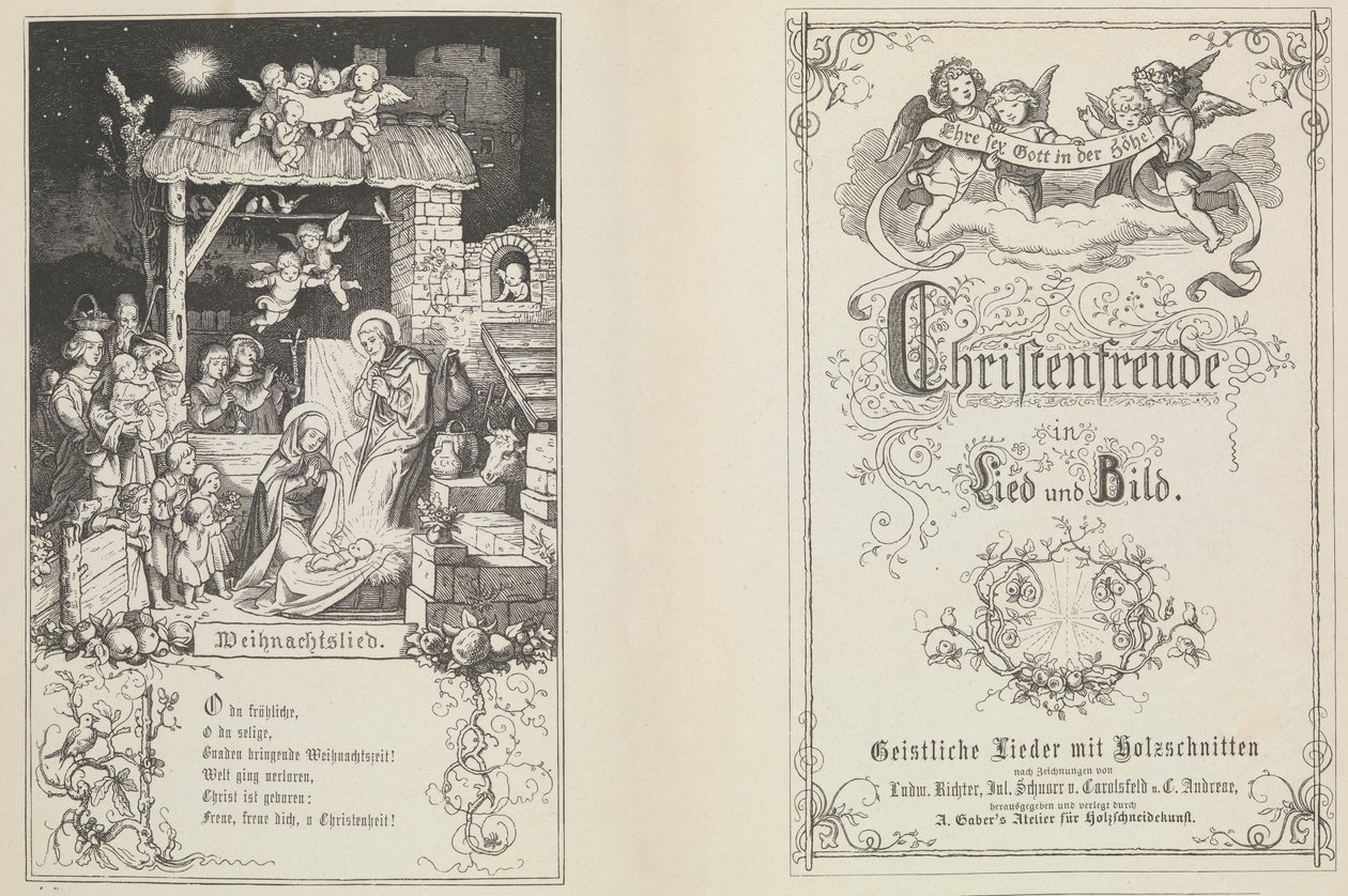 गीत और चित्र में ईसाई आनंद, 1855। द्वारा लुडविग रिक्टर
