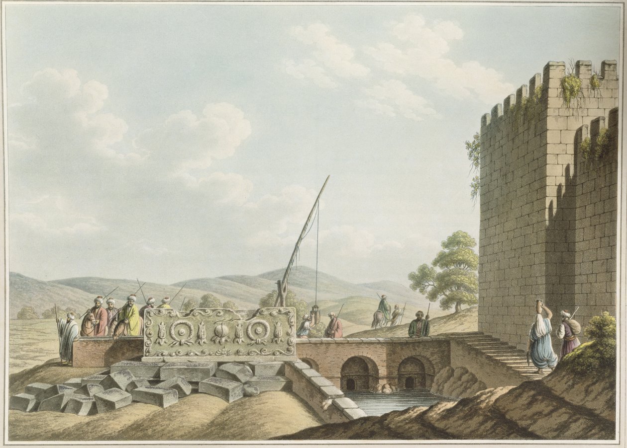 किंग्स, यरुशलम, पब के मकबरों से एक सरकोफेगस। विलियम वत्स द्वारा, 1805 द्वारा लुइगी मेयर