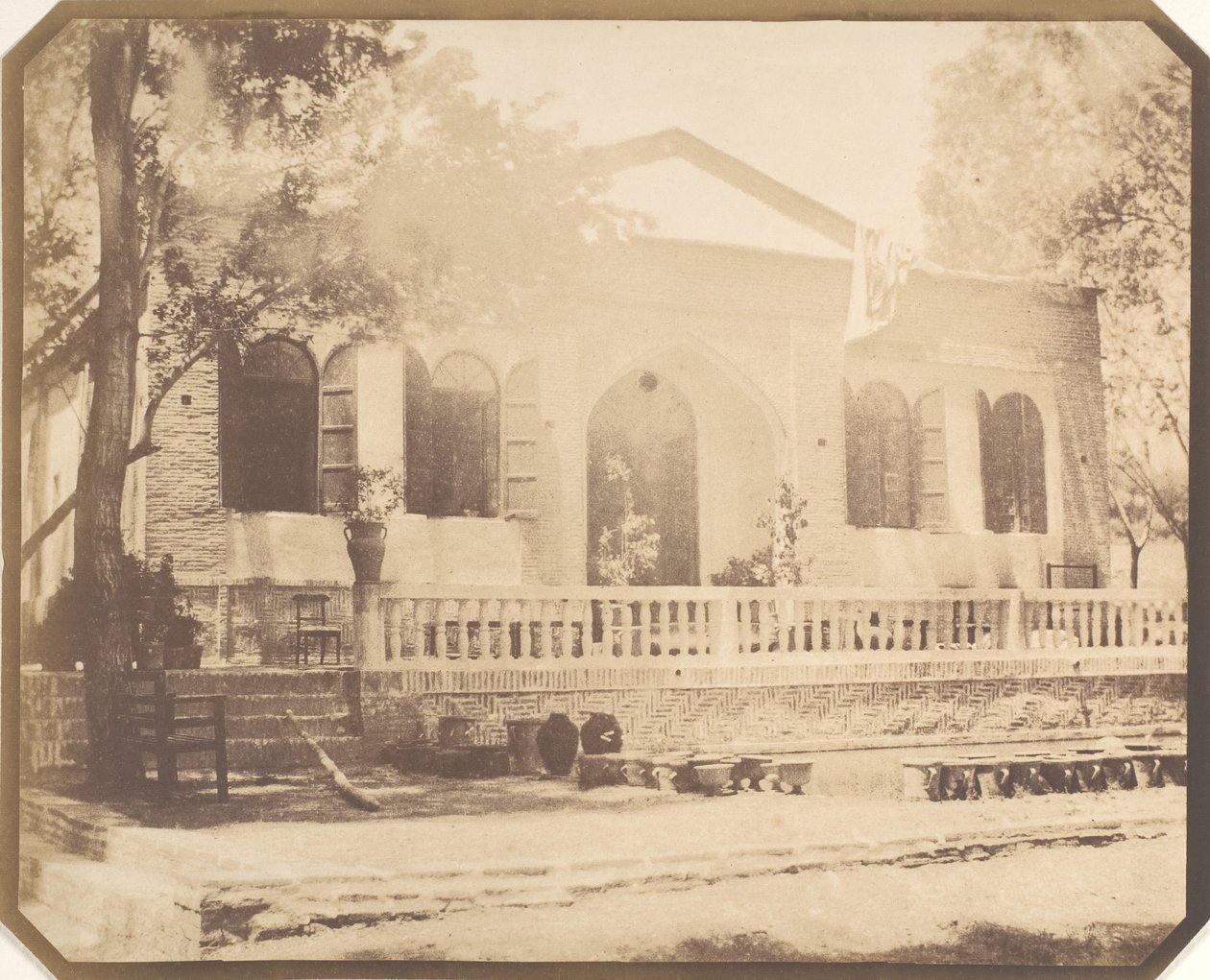 Zergiandeh। रूसी मंत्री का कंट्री हाउस, तेहरान, 1858। द्वारा लुइगी पेस