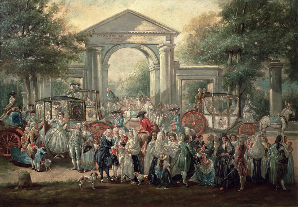 1775 में बॉटनिकल गार्डन में एक पर्व द्वारा लुइस परेट y अलकज़ार