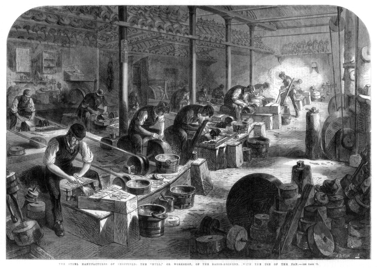 स्टील शेफील्ड, यॉर्कशायर, 1866 का निर्माण करता है द्वारा एम। जैक्सन