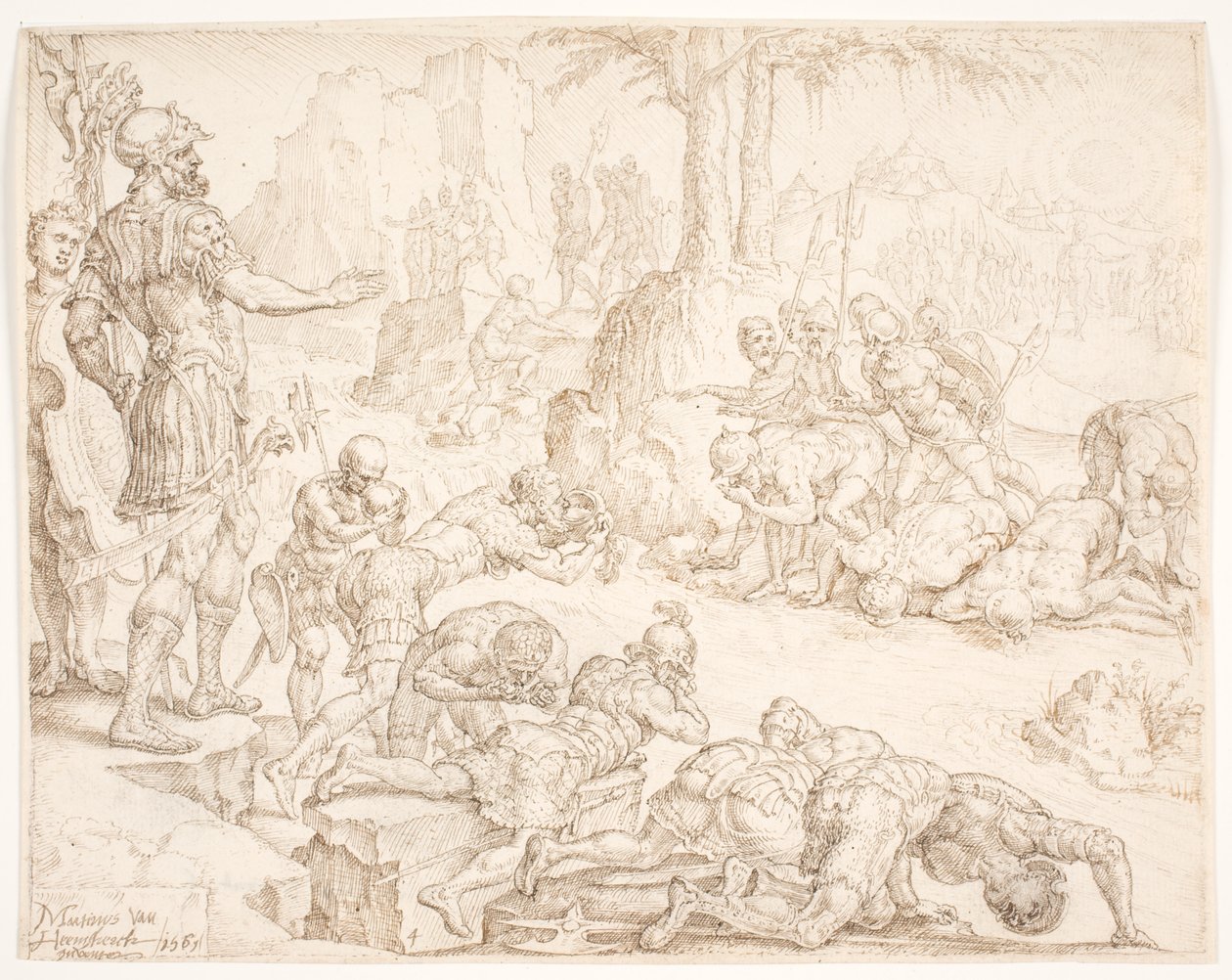 गिदोन की सेना की कमी द्वारा Maarten van Heemskerck