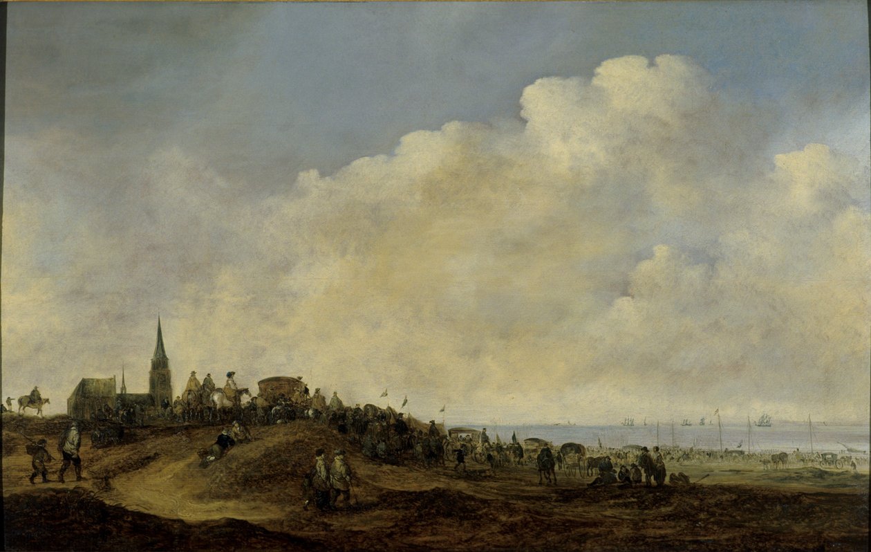 1641 में Scheveningen, समुद्र तट से इंग्लैंड के लिए विलियम II का प्रस्थान द्वारा मर्टेन फ्रांस्ज़ वैन डेर हल्स्ट