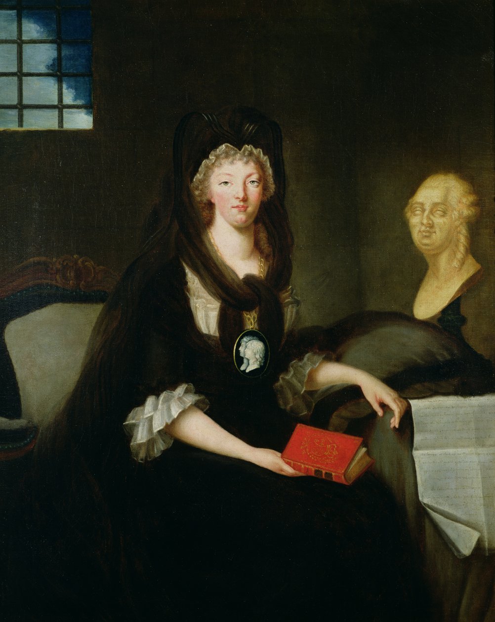 मैरी एंटोनेट (1755-93) कॉन्सेरगेरी में द्वारा Marquise de Brehan