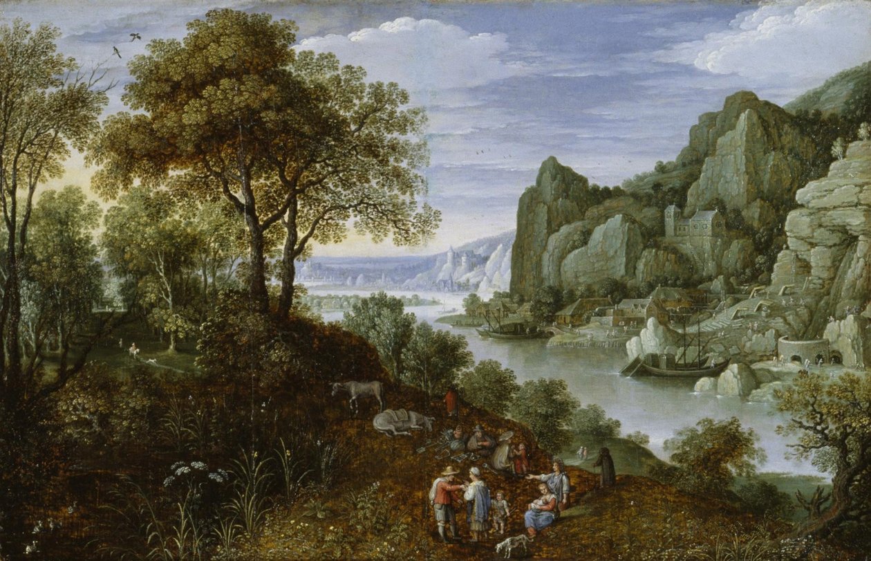 खनन के साथ नदी लैंडस्केप, 1620-29 द्वारा मार्टन रेकैर्ट