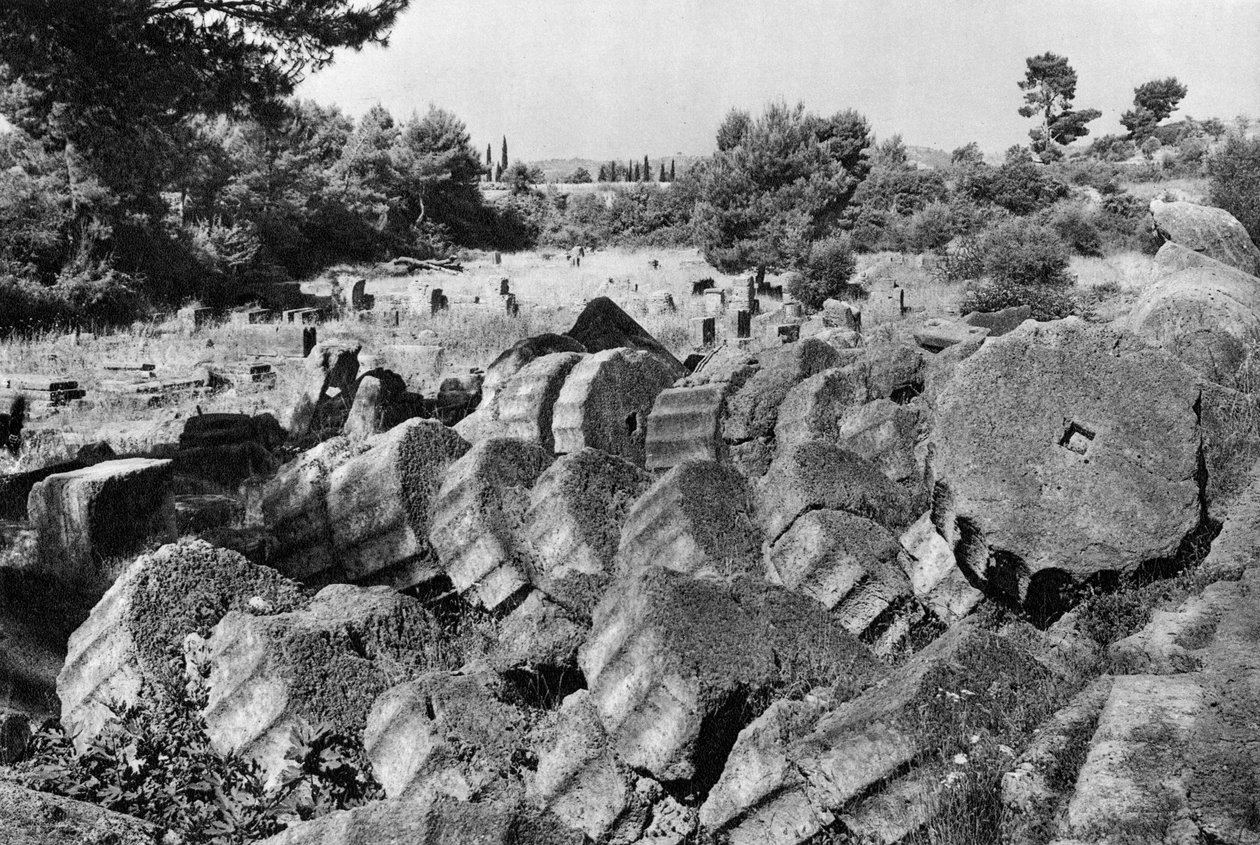 बृहस्पतिज का मंदिर, ओलंपिया, ग्रीस, 1937। द्वारा मार्टिन हर्लिमैन