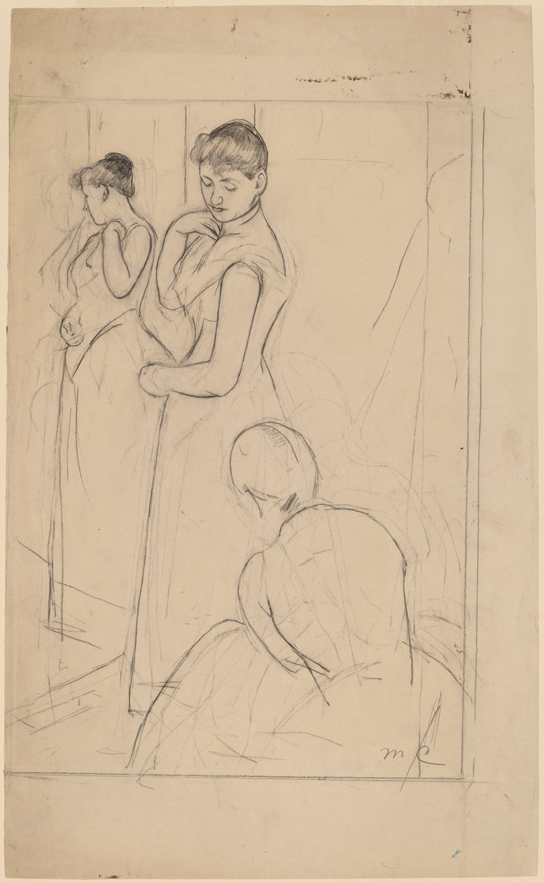 फिटिंग [रेक्टो], 1890-1891। द्वारा मैरी कसाट