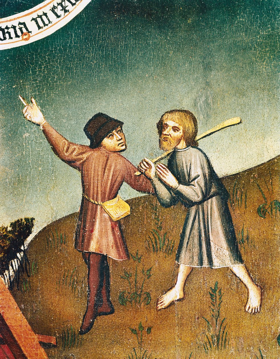 मागी की आराधना, चरवाहों के लिए घोषणा का विस्तार, c.1440 द्वारा Zlate Moravce के मास्टर