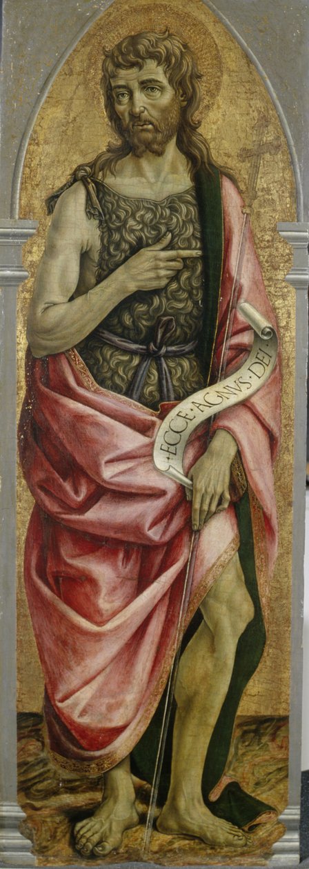 जॉन बैपटिस्ट, c.1480 (चिनार की लकड़ी पर तड़का) द्वारा गार्डनर घोषणा के मास्टर गार्डनर घोषणा के मास्टर
