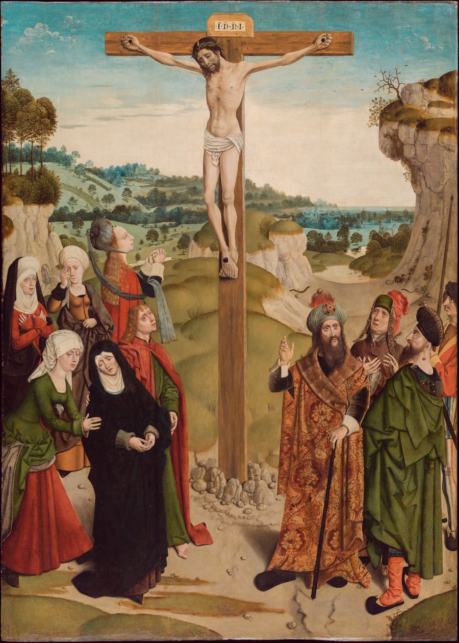 Crucifixion, c.1485 (पैनल पर तापमान) द्वारा टिबर्टाइन सिबिल के मास्टर
