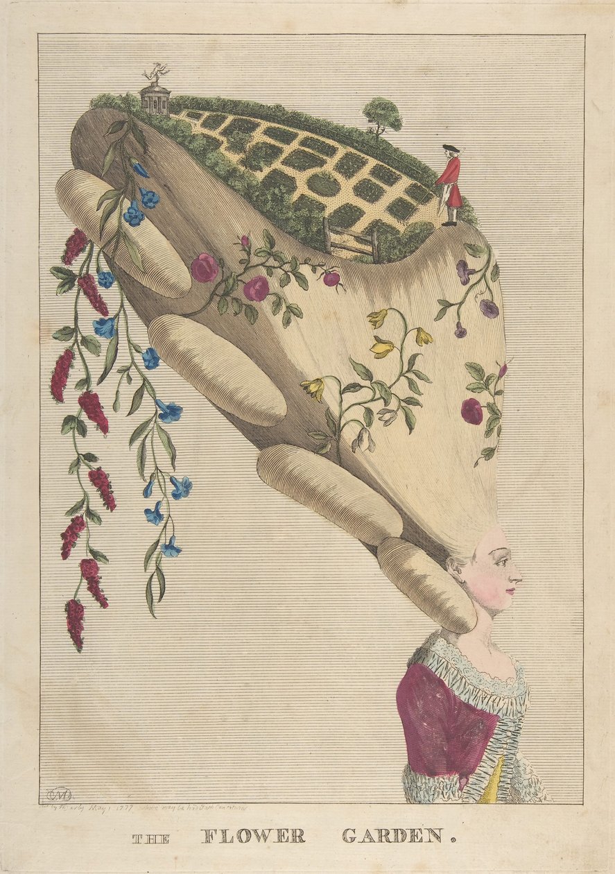 द फ्लावर गार्डन, 1 मई, 1777। द्वारा मैथ्यू डार्ली