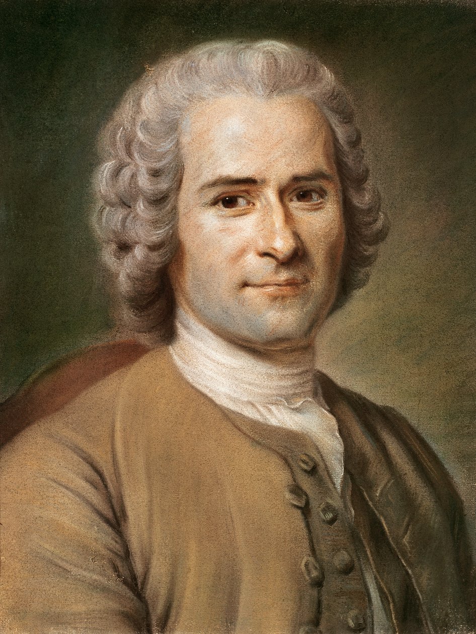 जीन-जैक्स रूसो (1712-78) 1753 के बाद (कागज पर पेस्टल) द्वारा मौरिस क्वेंटिन डी ला टूर