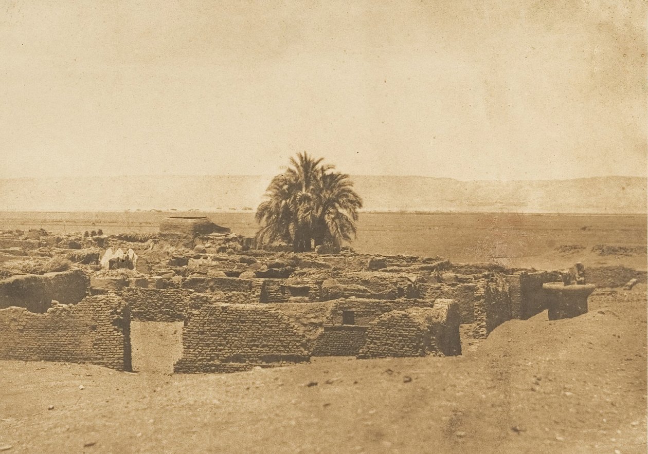 हर्मेंट गांव का दृश्य, 1849-50। द्वारा मैक्सिम डू कैंप