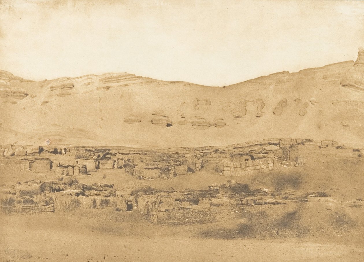1850 में गरारा गांव का दृश्य। द्वारा मैक्सिम डू कैंप
