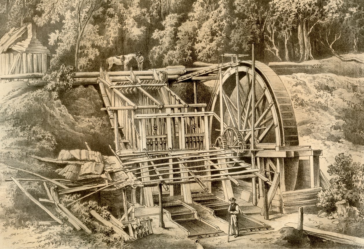 क्वार्ट्ज क्रशिंग मिल, ऑस्ट्रेलिया, 1879 द्वारा McFarlane और Erskine