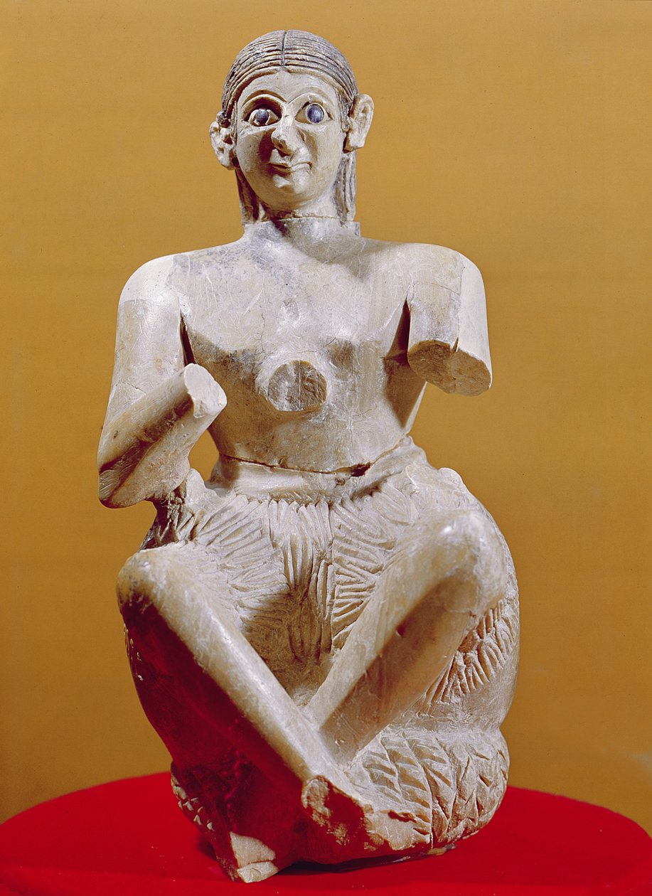 गायक, उर-नीना, 2800-2300 ईसा पूर्व (अलबास्टर) द्वारा मेसोपोटेमिया