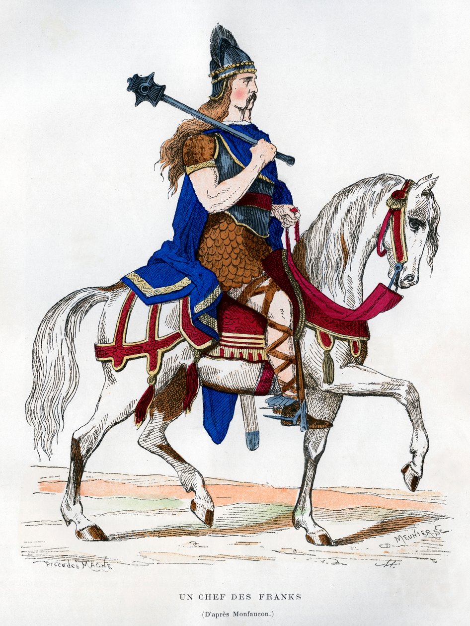 फ्रैंक्स के प्रमुख, c5th-9 वीं शताब्दी 1882-1884। द्वारा Meunier