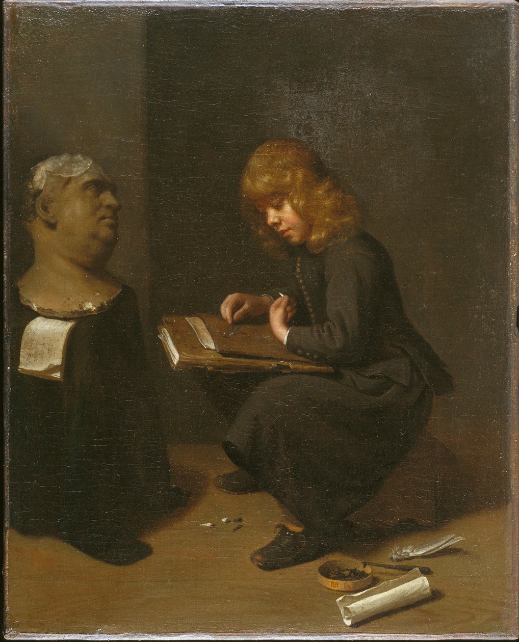 रोमन सम्राट के बस्ट से पहले बॉय ड्राइंग, c.1661 द्वारा माइकल स्वेटर्स