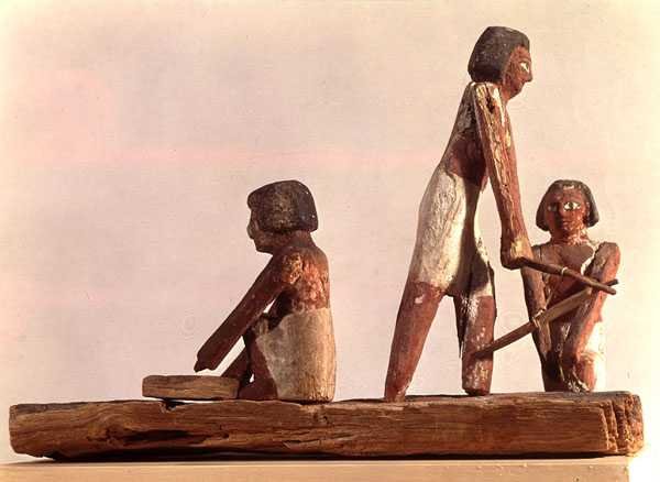 बेनी हसन, c.2000 ईसा पूर्व (चित्रित) से मिस्र के ईंट निर्माता किंगडम का मॉडल द्वारा मध्य साम्राज्य मिस्र
