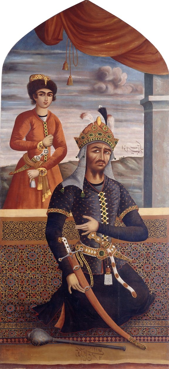 अफरासियाब का चित्रण, तुरान का राजा, c.1803-4 द्वारा MihrAli