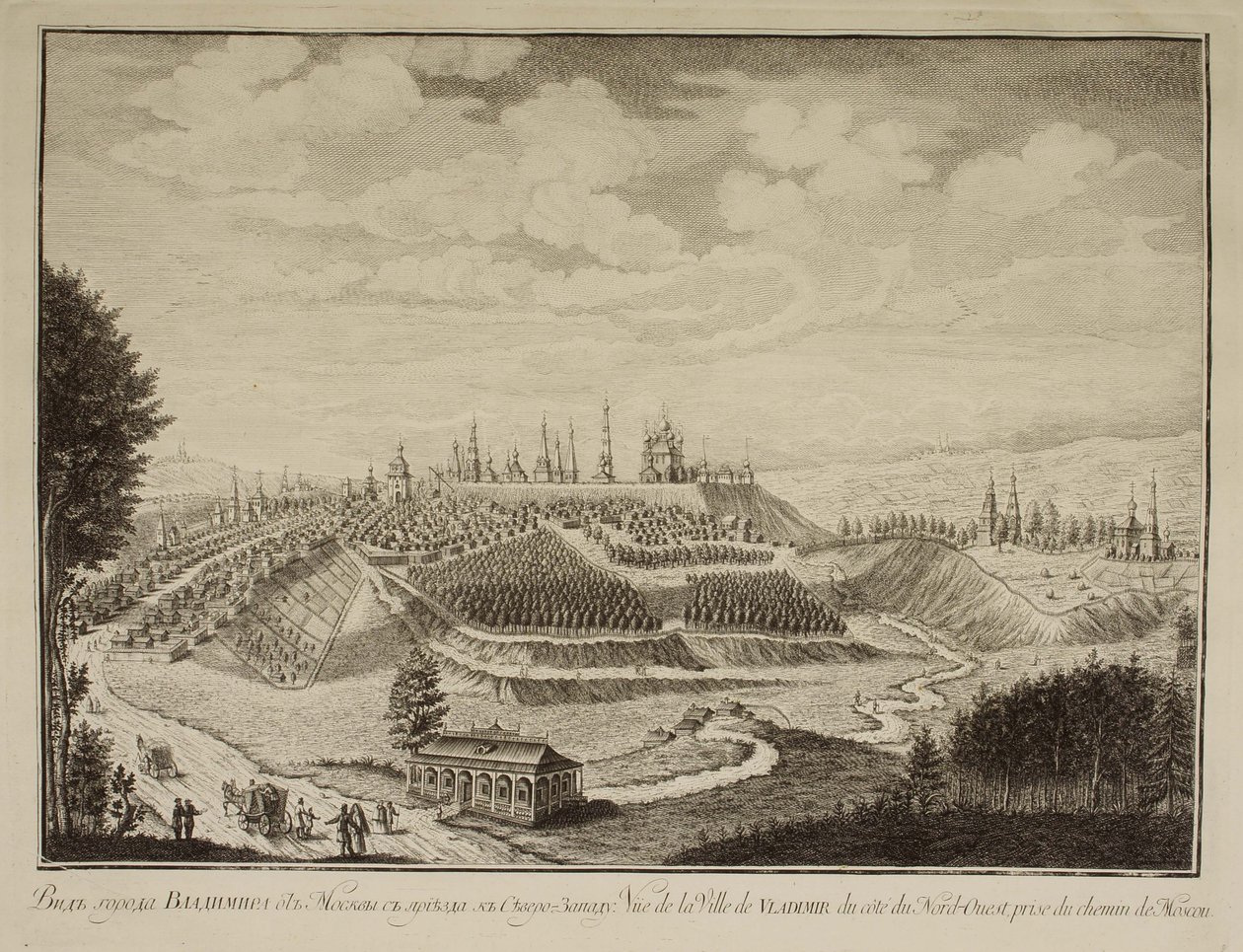 व्लादिमीर टाउन, 1769 का दृश्य द्वारा मिखाइल इवानोविच मचाएव