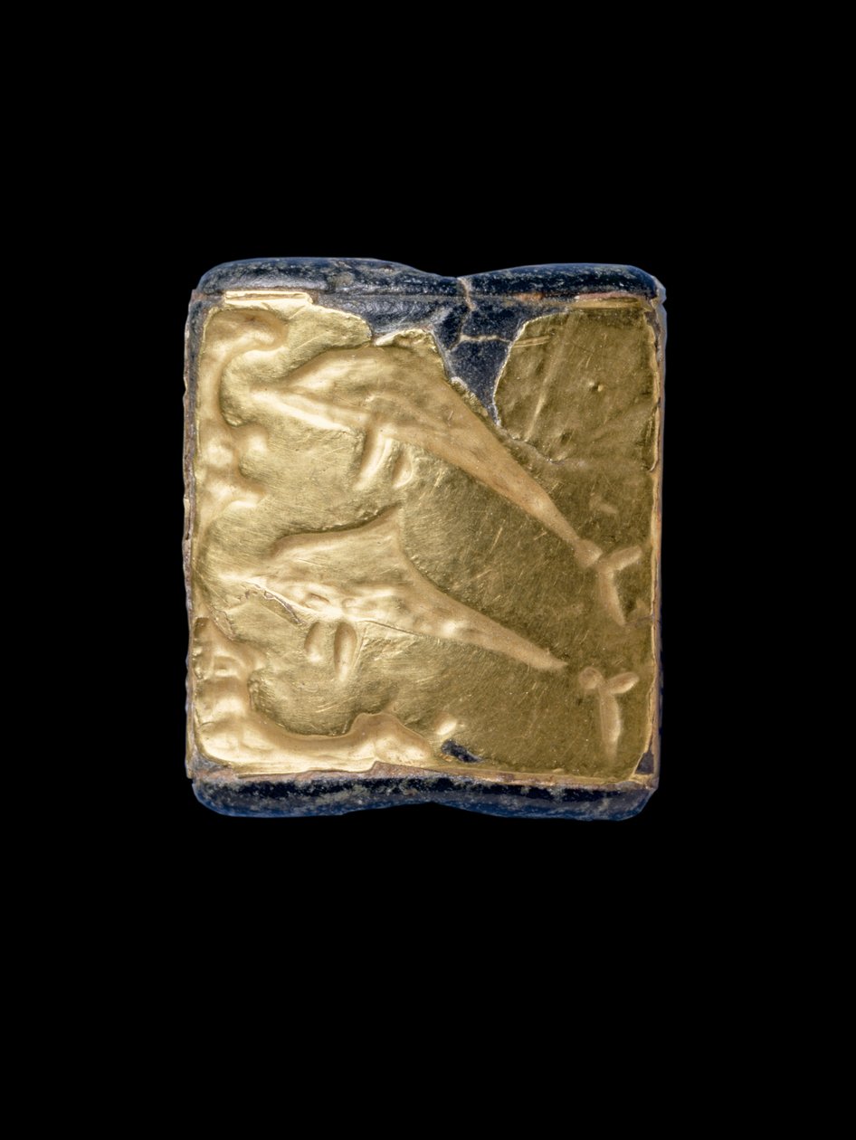 डॉल्फिन सीलस्टोन, क्रेते, मध्य मिनोअन, c.1800-1700 ईसा पूर्व (सोना) द्वारा Minoan