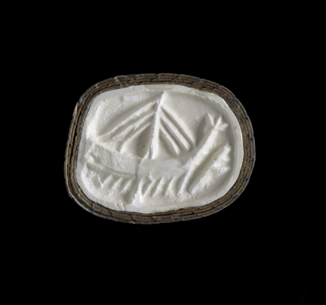 सील, मध्य मिनोअन I अवधि, c.2100-c.1900 ईसा पूर्व (पत्थर (steatite); प्लास्टर); द्वारा Minoan