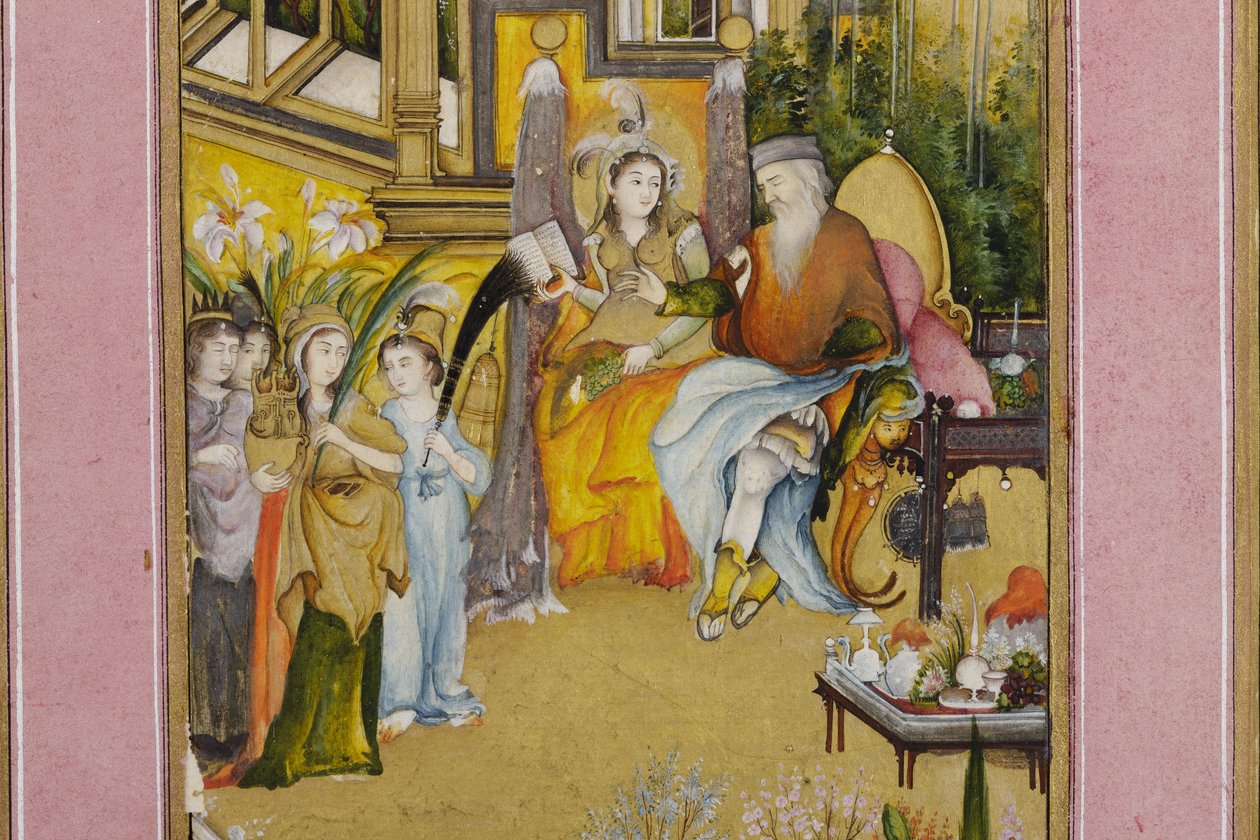 सोलोमन और शबा की रानी से विस्तार, c.1760 (कागज पर अपारदर्शी wc und सोना द्वारा मुझे कलान खान