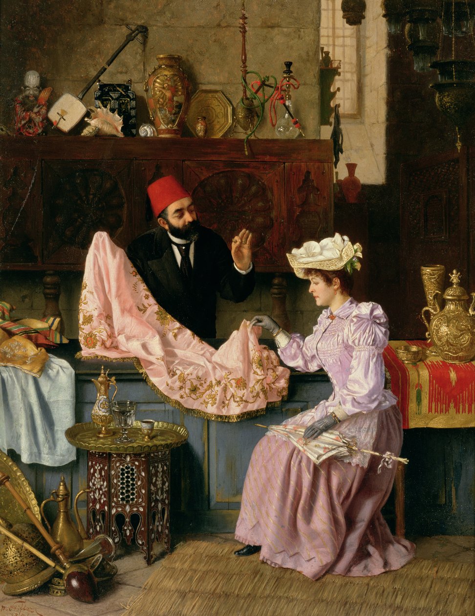 सूक में, 1891 (पैनल) द्वारा Moritz Stifter