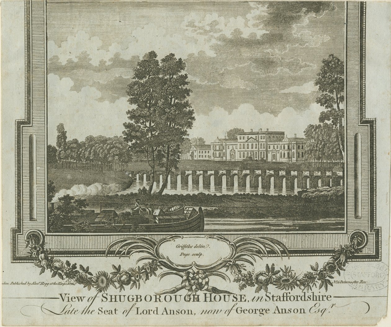 शुगबोरो हॉल: उत्कीर्णन, एनडी [1760s] द्वारा मूसा ग्रिफ़िथ