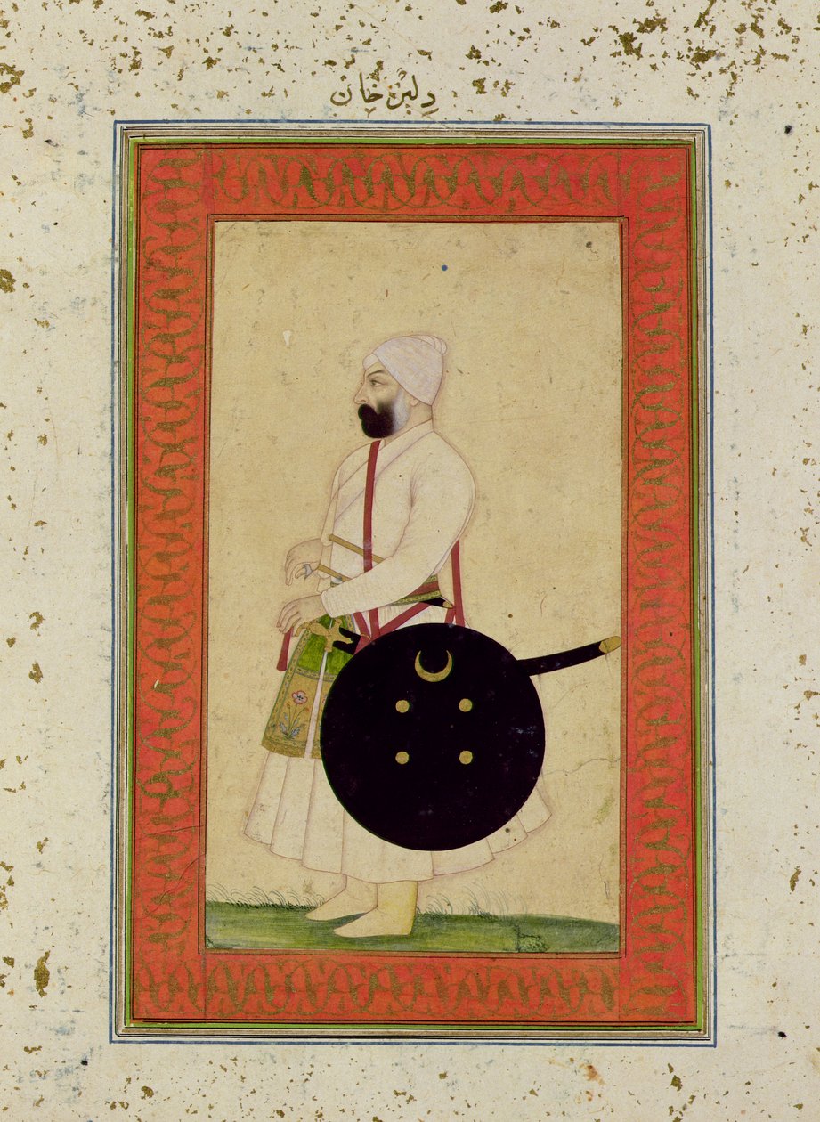 दिलिर खान का चित्रण, बड़े क्लाइव एल्बम से c.1760 द्वारा मुगल स्कूल