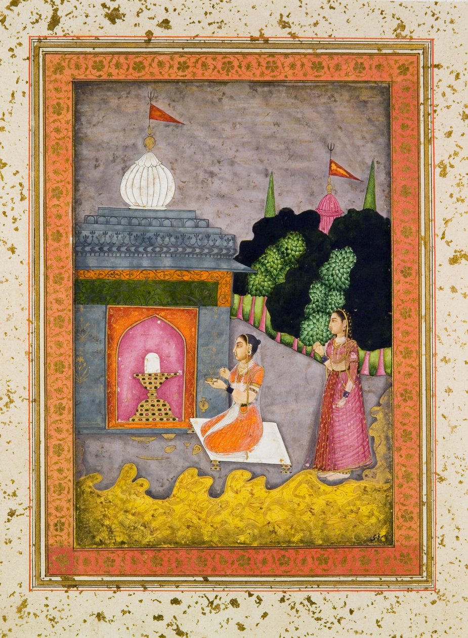 भैरवी रागिनी, c.1760 (कागज पर पेंट और सोना) द्वारा मुगल स्कूल