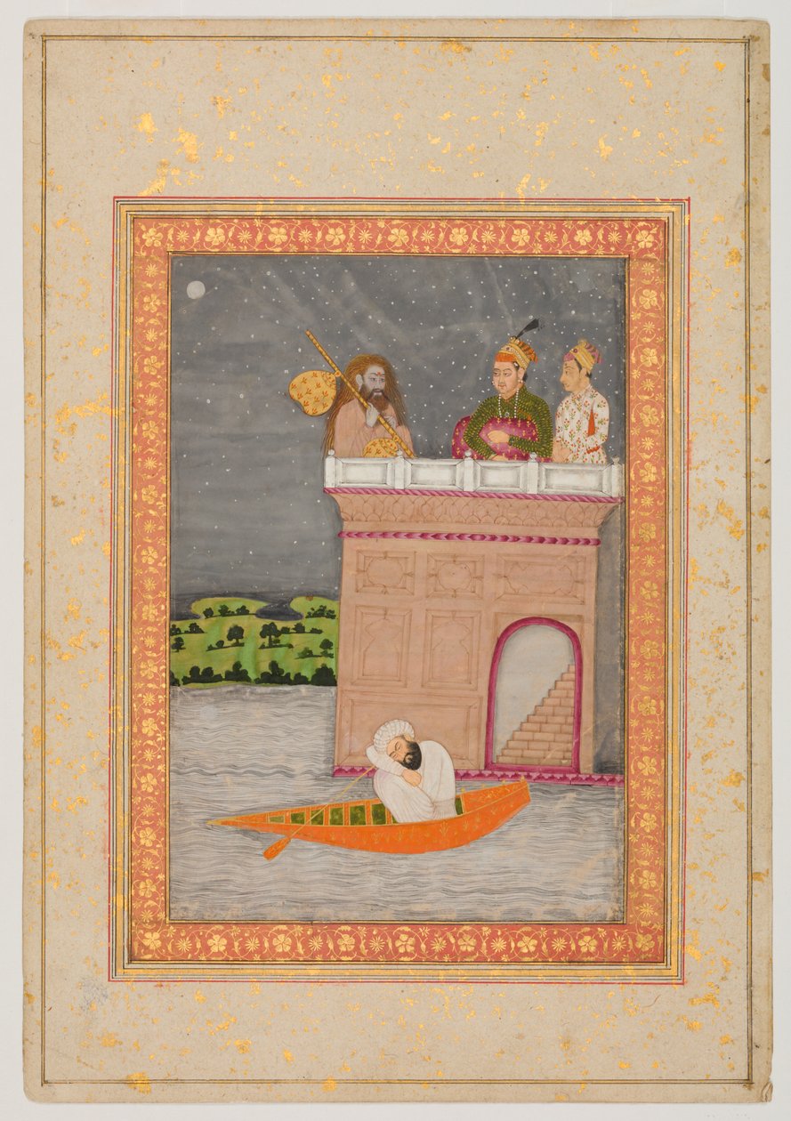 केदार रागिनी, c.1760 (कागज पर पेंट और सोना) द्वारा मुगल स्कूल