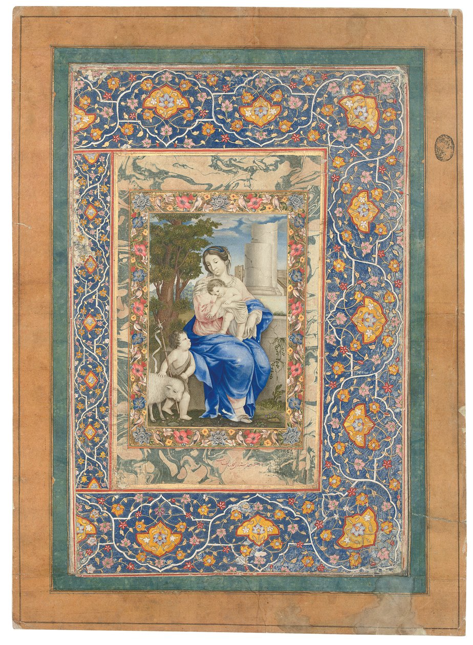 मैडोना एंड चाइल्ड, 1682-83 द्वारा मुहम्मद ज़मान